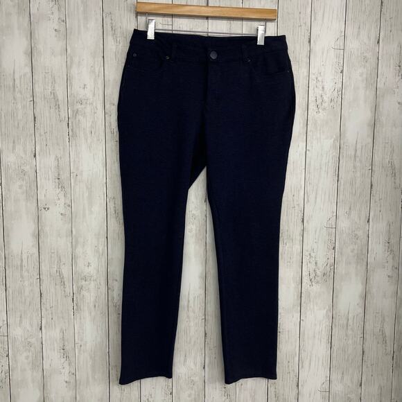 Christopher & Banks Signature Slimming Blue Stretch Skinny Straight Pants 8P - Picture 1 of 8